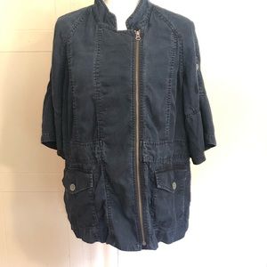 J Jill 3/4 sleeve zip-up Jacket. Size M
